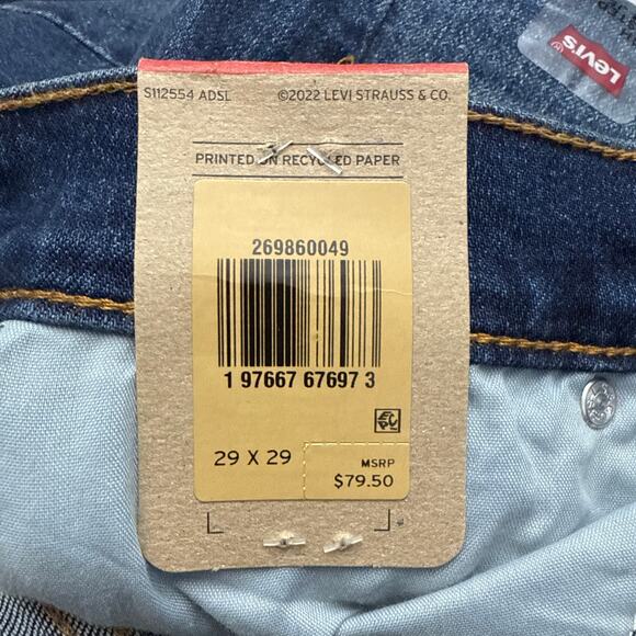 Levis Jeans Womens 29 x 29 Mom High Waisted Rise Blue Stretch Tapered New - Picture 4 of 10